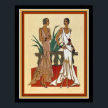 1925 Art Deco Fashion Print 16 x 20 ポスター<br><div class="desc">Colorful,  Art Deco Fashion Print-16 x 20 ca 1925</div>