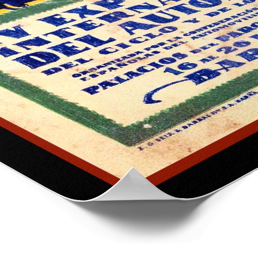 1925 AUTOMOTIVE EXPOSITION VINTAGE ポスター (角)