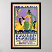 1925 AUTOMOTIVE EXPOSITION VINTAGE ポスター (正面)