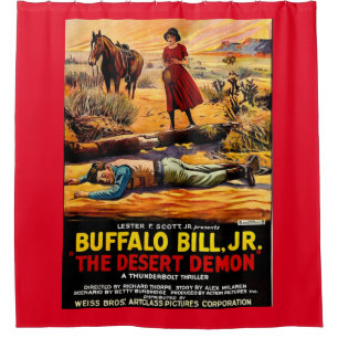 1925 Buffalo Bill, Jr. - Desert Demon movie poster シャワーカーテン