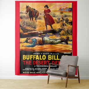 1925 Buffalo Bill, Jr. - Desert Demon movie poster タペストリー
