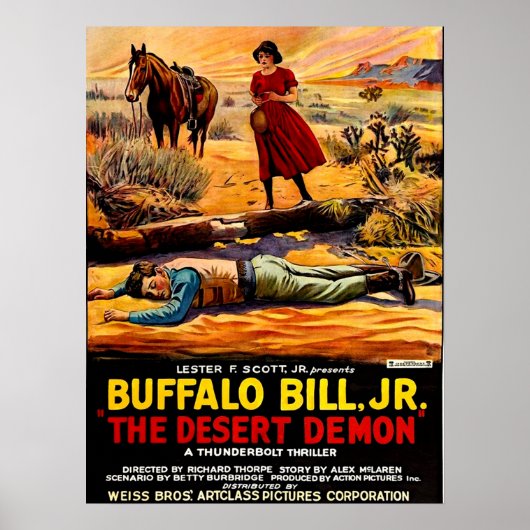 1925 Buffalo Bill, Jr. - Desert Demon movie poster ポスター (正面)