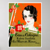 1925 Flowers of Paris France Perfume ポスター (正面)