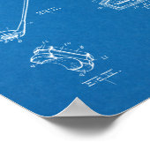 1925 Golf Club Patent Art Drawing Print ポスター (角)