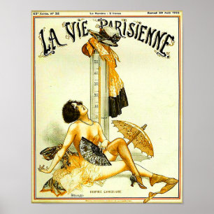 1925 La Vie Parisienneマガジンカフランスのバー ポスター