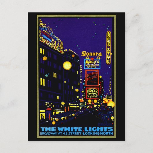 1925 New York City at Night ポストカード (正面)