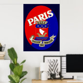 1925 Parisラゲージラベル ポスター (ホームオフィス)