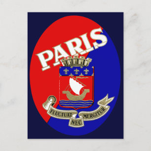 1925 Parisラゲージラベル ポストカード