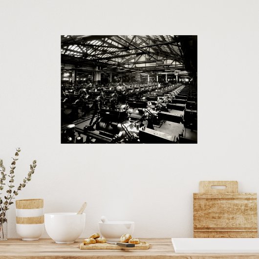 1925 Testing Automobile Motors ポスター (キッチン)