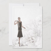 1926カスタマイズ可能なヴィンテージファッションひな形 サンキューカード (正面)