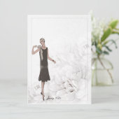 1926カスタマイズ可能なヴィンテージファッションひな形 サンキューカード (スタンド正面)