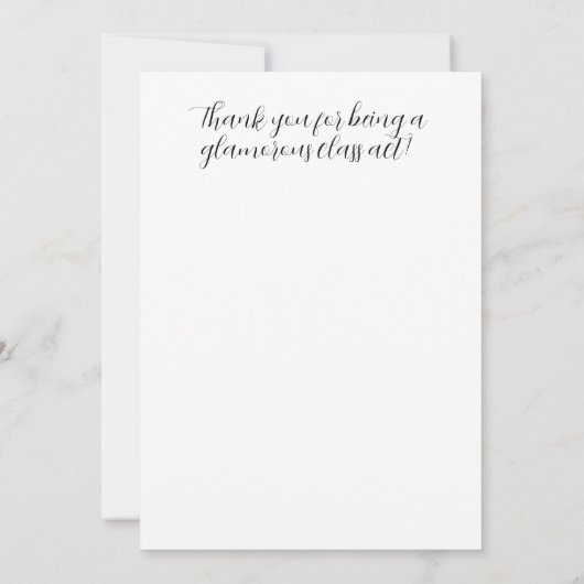 1926カスタマイズ可能なヴィンテージファッションひな形 サンキューカード (裏面)