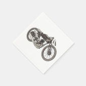 1926ガレリレーシングイタリアンバイクスケッチ スタンダードカクテルナプキン (角)