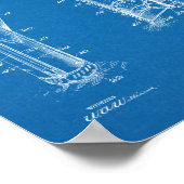 1926ゴルフクラブキャディバッグデザインパテントアートプリント ポスター (角)