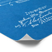 1926ブラウニングShotgun特許美術スケッチプリント ポスター (角)