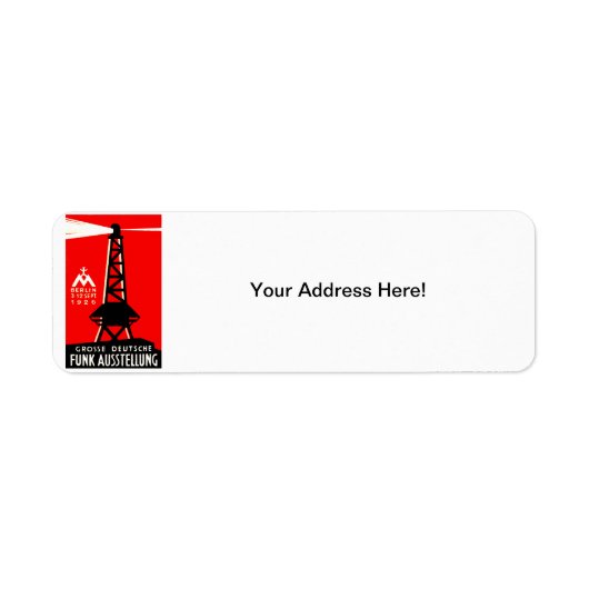 1926ラジオ+放送ポスター ラベル (正面)