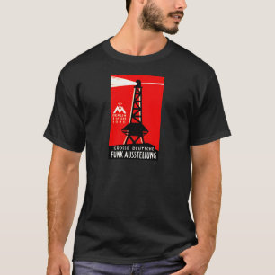 1926ラジオ + 放送ポスター Tシャツ