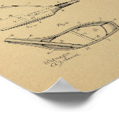 1926ヴィンテージゴルフクラブ特許アートプリント ポスター (角)