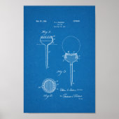 1926ヴィンテージゴルフティー特許青写真アートプリント ポスター (正面)