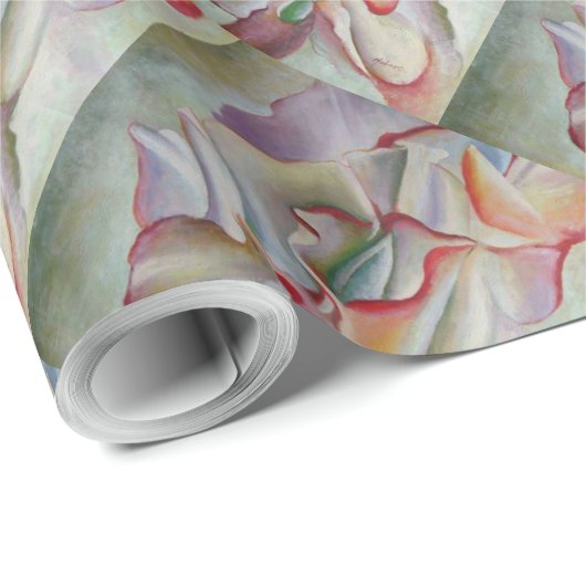 1926ヴィンテージピンクスイートピーズジョージアオキーフェ ラッピングペーパー (ロールコーナー)