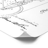 1926ヴィンテージ自転車特許アートプリント ポスター (角)