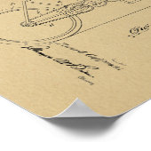 1926ヴィンテージ自転車特許アートプリント ポスター (角)