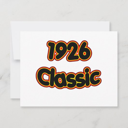 1926年のクラシック カード (正面)