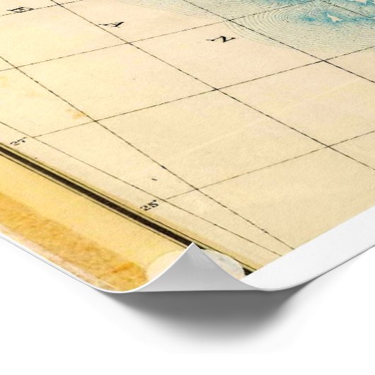 1926年の統一された州高速道路システムの地図 ポスター (角)