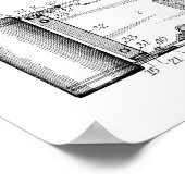 1926年折りカメラ特許美術スケッチプリント ポスター (角)