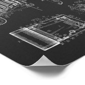 1926年折りカメラ特許美術スケッチプリント ポスター (角)