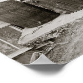 1926年、まだ警察に押収されたムーンシャイン。ヴィンテージ ポスター (角)