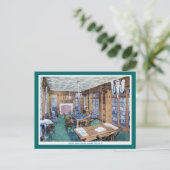 1926年 アトランティックシティの図書館、ホテルデニス ヴィンテージ ポストカード (スタンド正面)