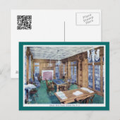 1926年 アトランティックシティの図書館、ホテルデニス ヴィンテージ ポストカード (正面/裏面)