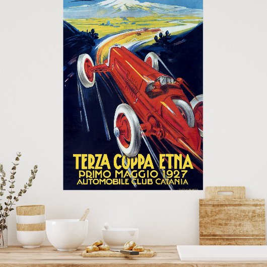 1927イタリアCoppa Etna ポスター (キッチン)