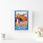 1927ブリュッセル博車の覧会 スクエア壁時計 (ホーム)