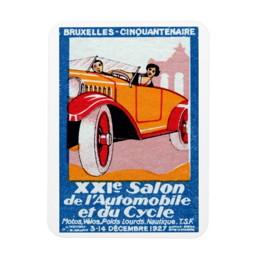 1927ブリュッセル博車の覧会 マグネット (縦)