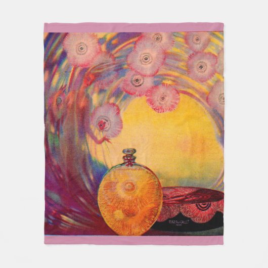 1927ロジャー&ガレット香料広告 フリースブランケット (正面)