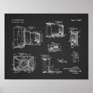 1927ヴィンテージカメラ特許アートスケッチプリント ポスター