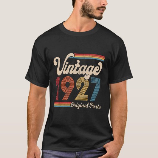 1927ヴィンテージ1927誕生日ギフト男性女性生まれ不機嫌 Tシャツ (正面)