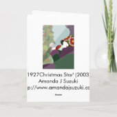 1927年のクリスマスの星 シーズンカード (裏面)