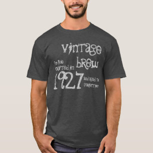 1927年または年の誕生日プレゼントのヴィンテージの醸造物の灰色 Tシャツ
