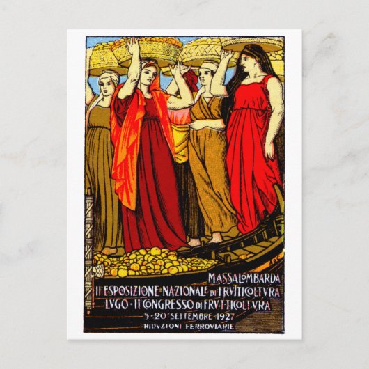 1927年イタリアン果物栽培者ポスター ポストカード (正面)