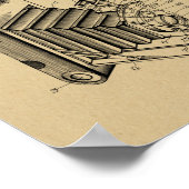 1927年折りカメラ特許美術スケッチプリント ポスター (角)