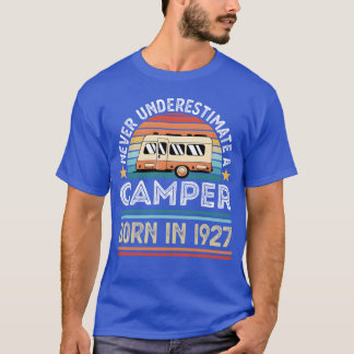 1927年生まれのキャンパー100歳の誕生日キャンピングギフト友 Tシャツ