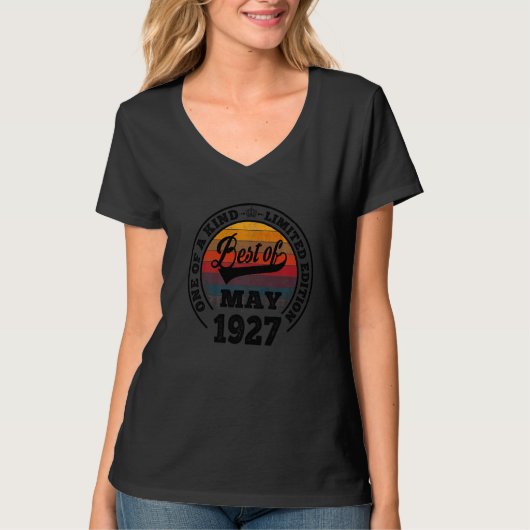 1927最高の年5月95誕生日95歳 Tシャツ (正面)