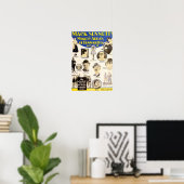 1927 Mack Sennett Studioコメディアン出展者と ポスター (ホームオフィス)