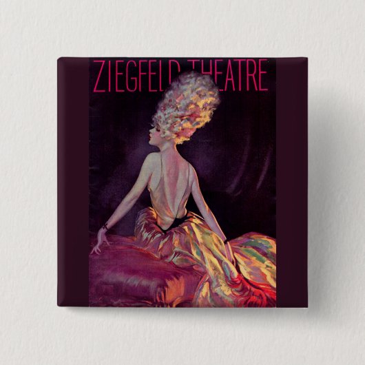 1927 Ziegfeld Theaterカバーアート 缶バッジ (正面)
