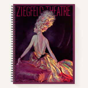 1927 Ziegfeld Theaterプログラムのカバーアート ノートブック