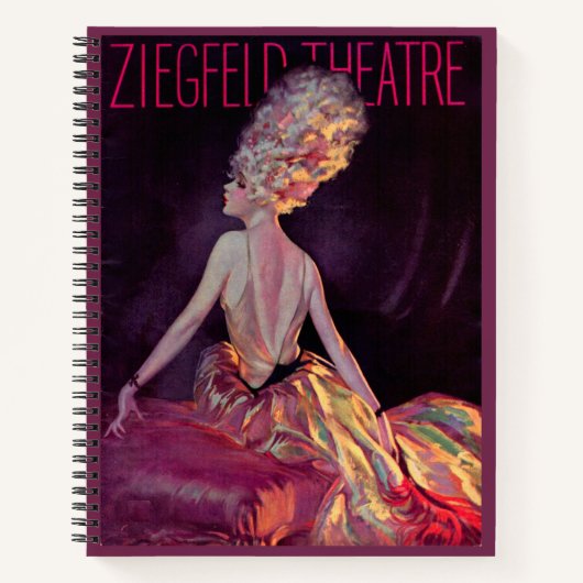 1927 Ziegfeld Theaterプログラムのカバーアート ノートブック (正面)