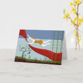 1927SWIMMING カード (黄色い花)